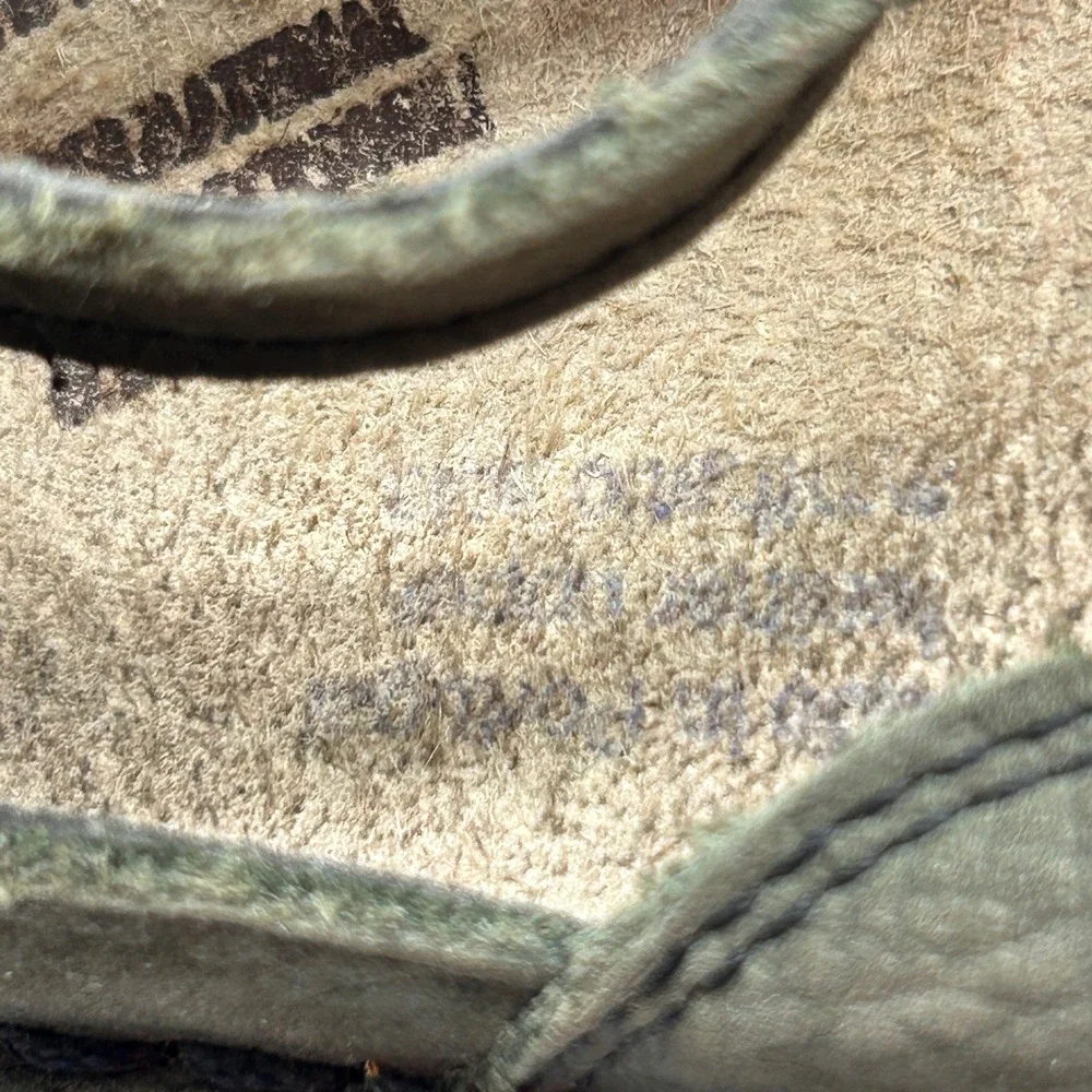 Rieker Antistress Olive Green Leather Woven Mary Jane Caged Flats Women's 39